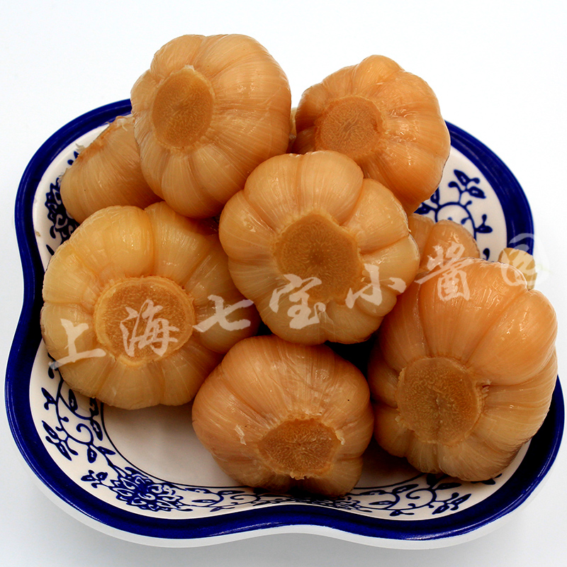 糖醋大蒜酸甜脆爽500g红蒜上海三林酱菜酱瓜系列七宝老街酱菜酱园 - 图1