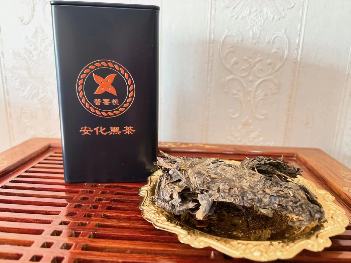 100g  2018年馨香恒安化茯砖黑茶 散茶 富含金花 多件多折 - 图0