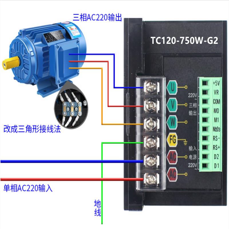 US小型简易变频器200W750W单相三相220V风机电机变频调速器控制器 - 图0