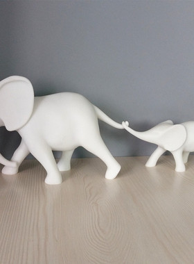 树脂工艺品 创意砂岩大象家居摆件 客厅雕塑工艺品 样板房摆设
