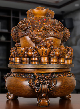 大号金蟾摆件招财金蝉三足金蟾蜍玄关工艺品摆设店铺前台开业礼品