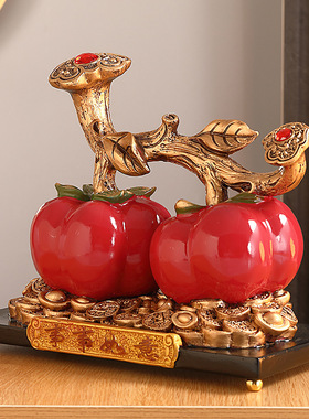 柿柿如意柿子摆件乔迁入宅新居礼品玄关客厅酒柜电视柜家居装饰
