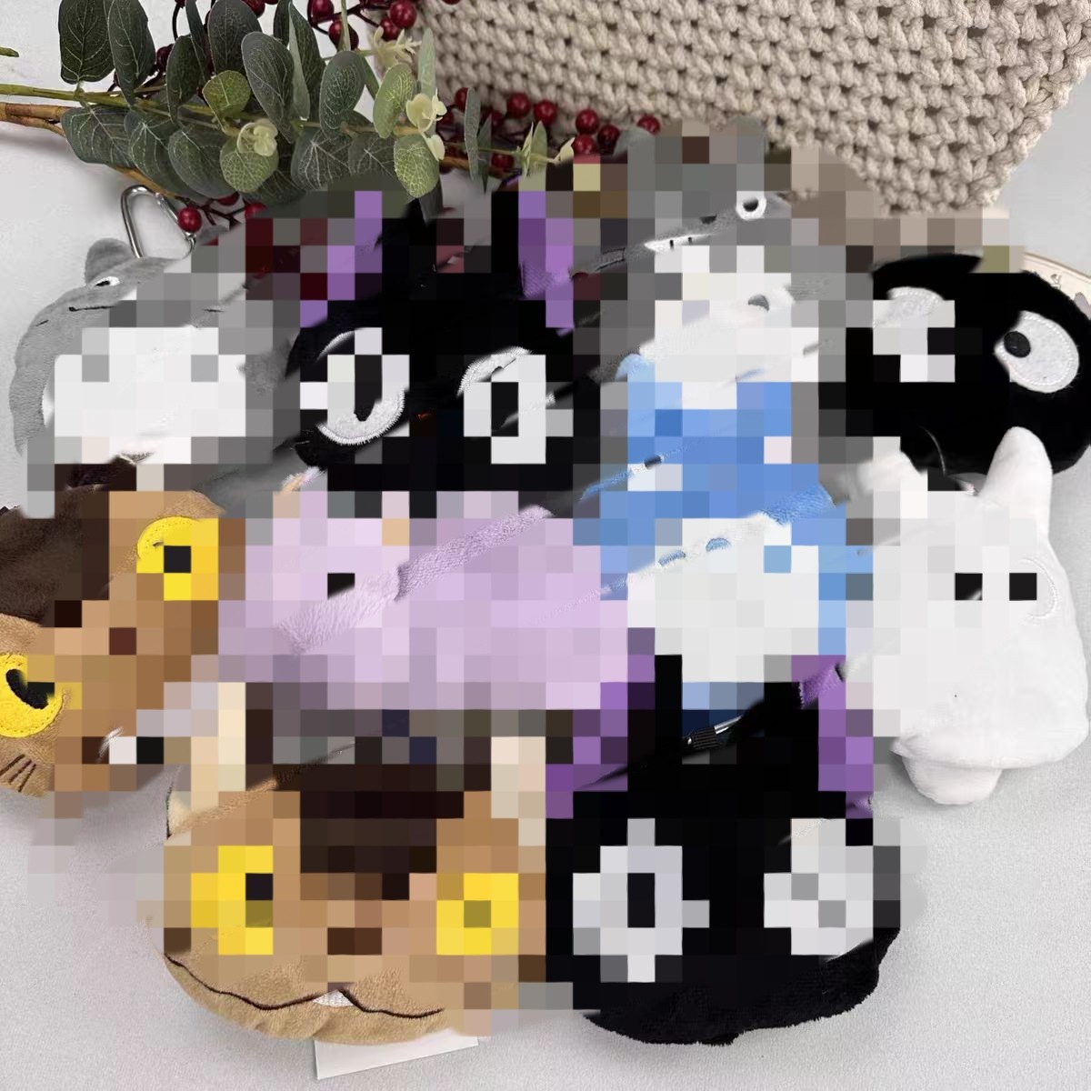 动漫小猫吉购物袋出口外贸可爱的卡通公仔收纳袋超市环保袋钥匙扣,淘宝优惠券,粉丝福利购,淘宝优惠卷