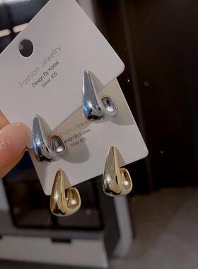 925 Silver Pin Earrings Live with Metal Cold Style INS Piece