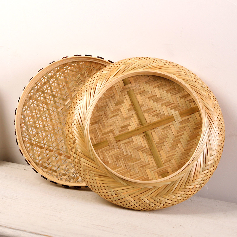 带盖竹篮子茶叶盒手工竹制品家庭收纳篮茶道干果盘精编工艺馒头筐,淘宝优惠券,粉丝福利购,淘宝优惠卷