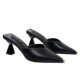 Baotou half slippers for women's outer wear Internet celebrity versatile pointed toe high heels thick heel sandals for women 2023 summer mid-heeled slippers