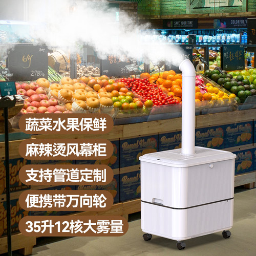 净季工业加湿器超市蔬菜水果保鲜麻辣烫大雾量商用型摆摊喷化机 - 图3