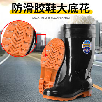 Rain boots men's low-cut water shoes waterproof mid-high summer summer boots fishing overshoes rubber shoes non-slip wear-resistant water shoes for men