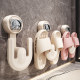 Bathroom suction cup slipper rack