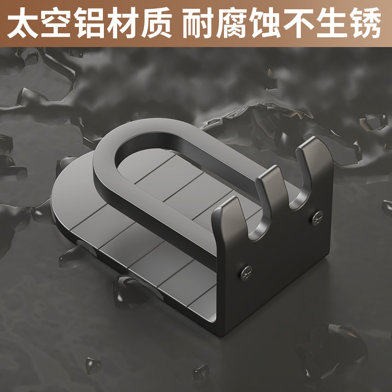牙刷置物架免打孔漱口杯挂墙式刷牙杯牙缸壁挂式轻奢电动牙刷架子