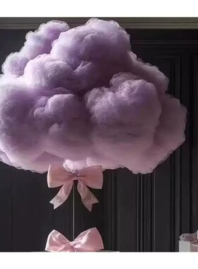 网红打卡立体云朵棉花装饰