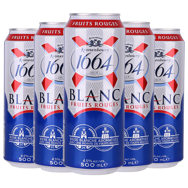 【进口】1664 500ml*24罐法国桃红 奇盟酒类啤酒