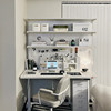 Hardware hole board bookshelf girl desk bookcase vertical floor display integrated student desk storage rack