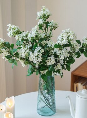 千里香仿真丁香花桂花高端轻奢客厅餐厅桌面假花摆件婚庆装饰B258