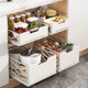 Kitchen cabinet drawer type pull basket storage box lower sink pull basket pull slide rail sorting multi-function storage basket