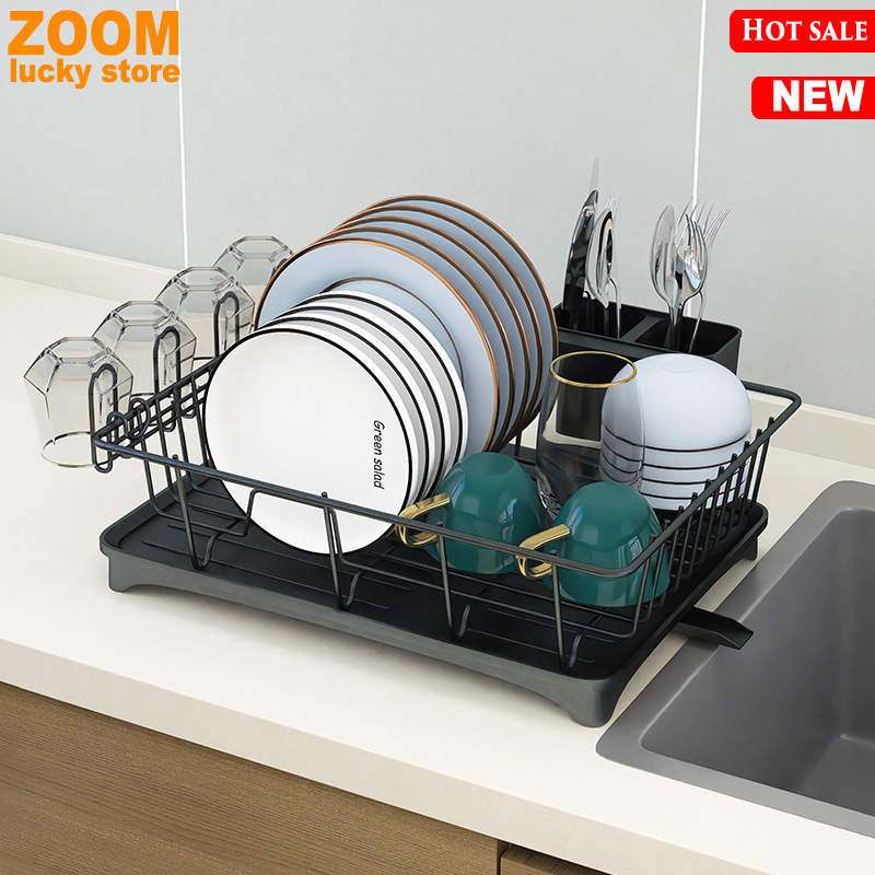 Stainless steel dish drying rack kitchen storage cup holder - 图2