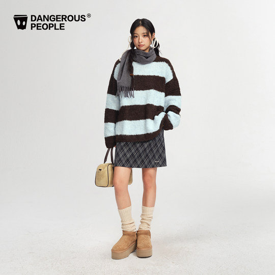 Joker Xue dsp striped sweater lazy sweater