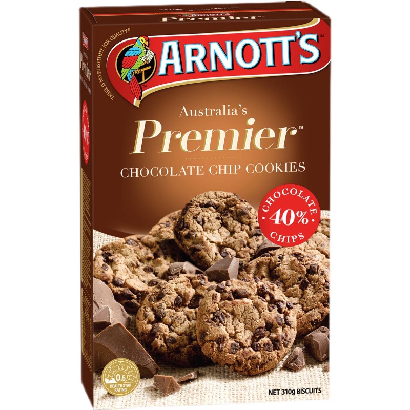 澳洲代购直邮Arnotts Premier Cookies雅乐思巧克力曲奇饼干 310g-图3