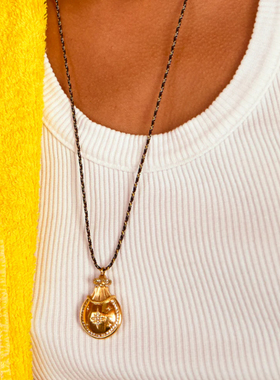 MyaBay可调节抽绳香水瓶吊坠项链