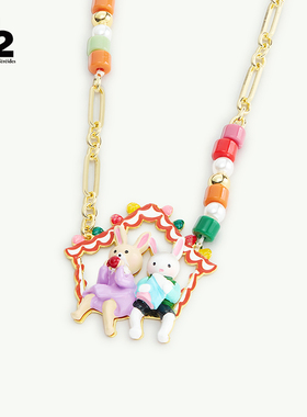 N2 by Les Nereides糖果屋系列 不对称兔子 项链