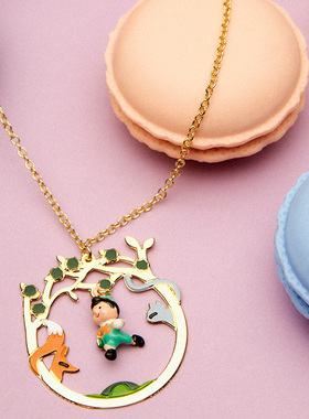 N2 by Les Nereides匹诺曹系列 森林里的朋友项链 轻奢小众设计感