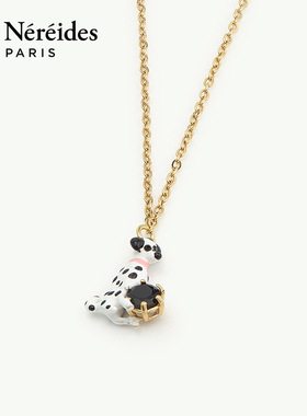 Les Nereides爱护小动物系列 玩球的斑点狗 项链