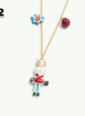 N2 by Les Nereides快乐野餐系列 姜黄色小猫 项链