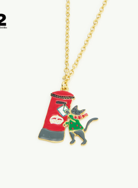 N2 by Les Nereides圣诞物语系列 红色邮筒与猫咪 项链