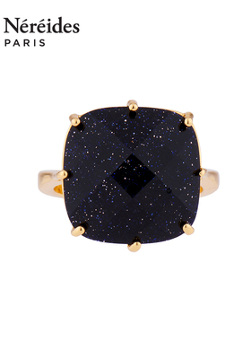 LesNereides单颗星曜蓝钻戒指
