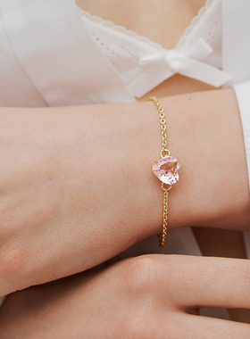 Les Nereides千叶星河系列 粉色心形星钻 手链