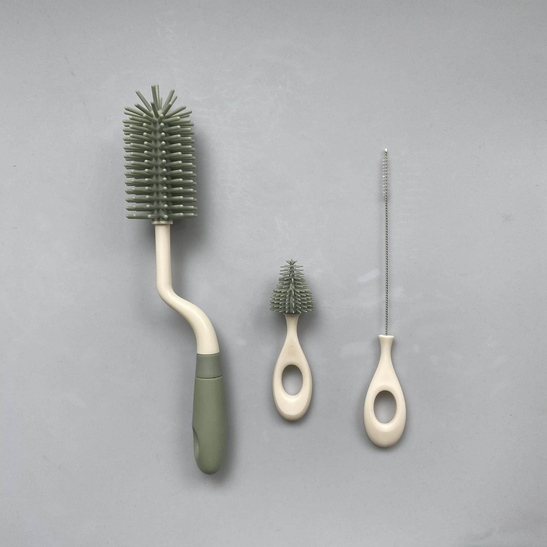 硅胶奶瓶刷奶嘴刷婴儿洗奶瓶水杯容器清洁刷三件套,淘宝优惠券,粉丝福利购,淘宝优惠卷