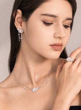 邓佳鑫同款BABYBEI初贝玫瑰项链锁骨链925银贝珠气质小众优雅