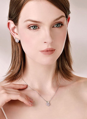 李兰迪沈月同款BABYBEI初贝桃子项链锁骨链925银贝珠优雅甜美少女