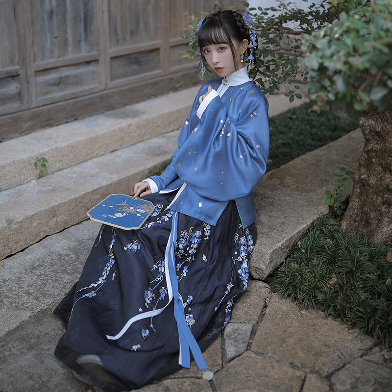 十三余儿[归梦星影]短袄方领小豆蔻 十三余汉服