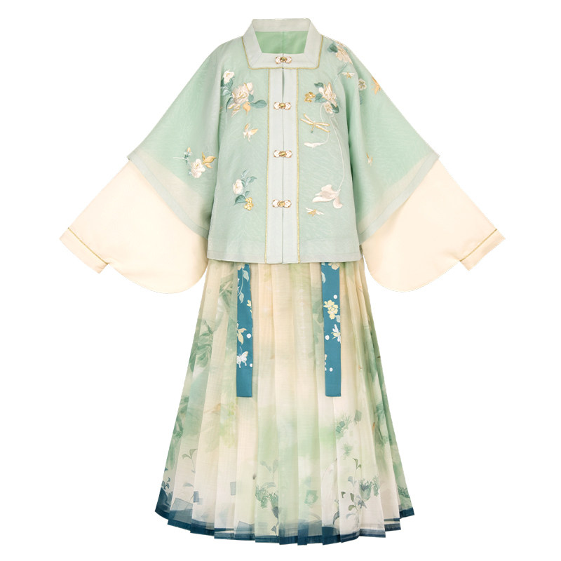 十三余儿[山色图]国风刺绣小豆蔻 十三余汉服