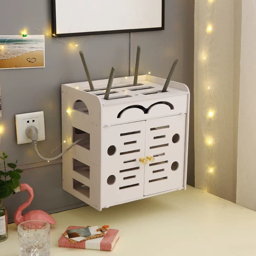 Беспроводная коробка хранения маршрутизатора беспроводной Wi -Fi -ром настольный сетевой кабельный кабельный проволочный штекер -Настройка платы за свет