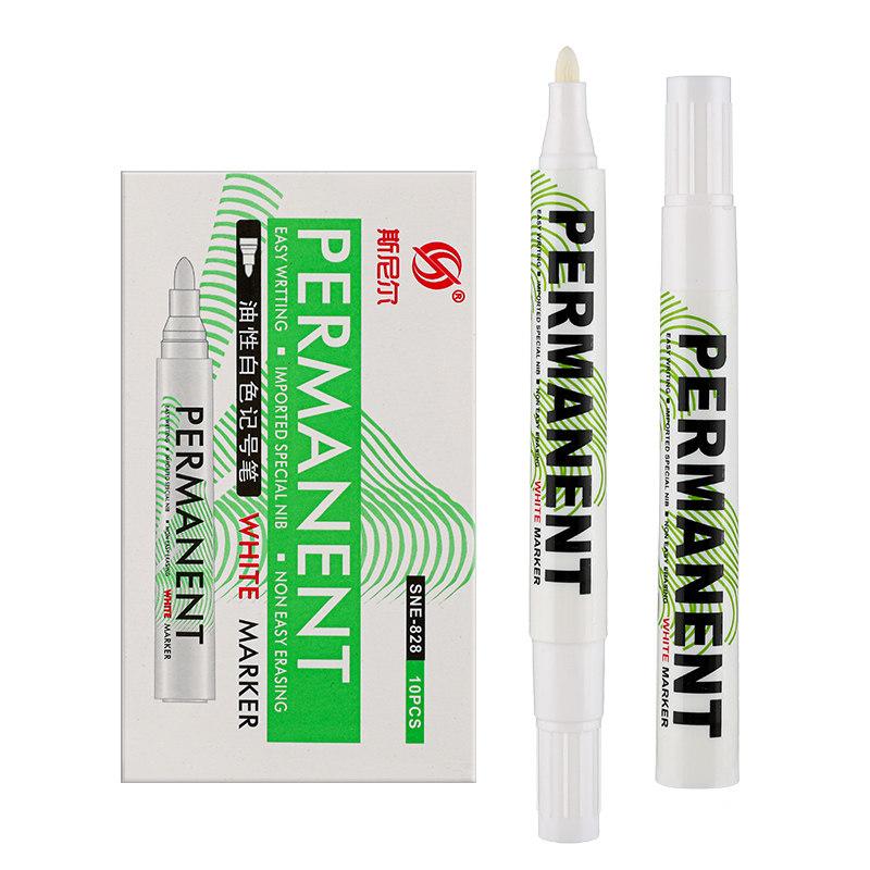 白色记号笔油性笔防水不掉色白笔描胎涂鸦笔轮胎笔工地工业专用大头笔粗计号笔记好笔白色速干油漆笔大容量,淘宝优惠券,粉丝福利购,淘宝优惠卷