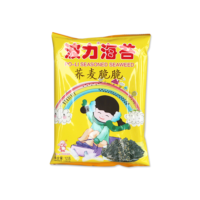 波力海苔夹心脆荞麦脆脆72g*3袋 韦杰食品海苔系列