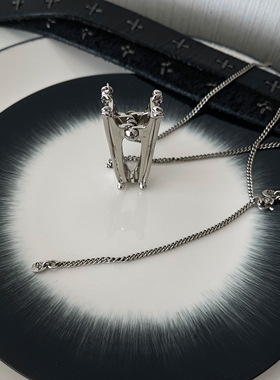 从不soloist骨架吊坠先锋银项链