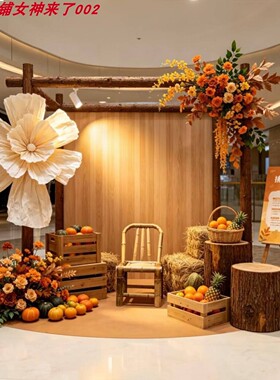 田园风秋季主题花艺装饰摆件