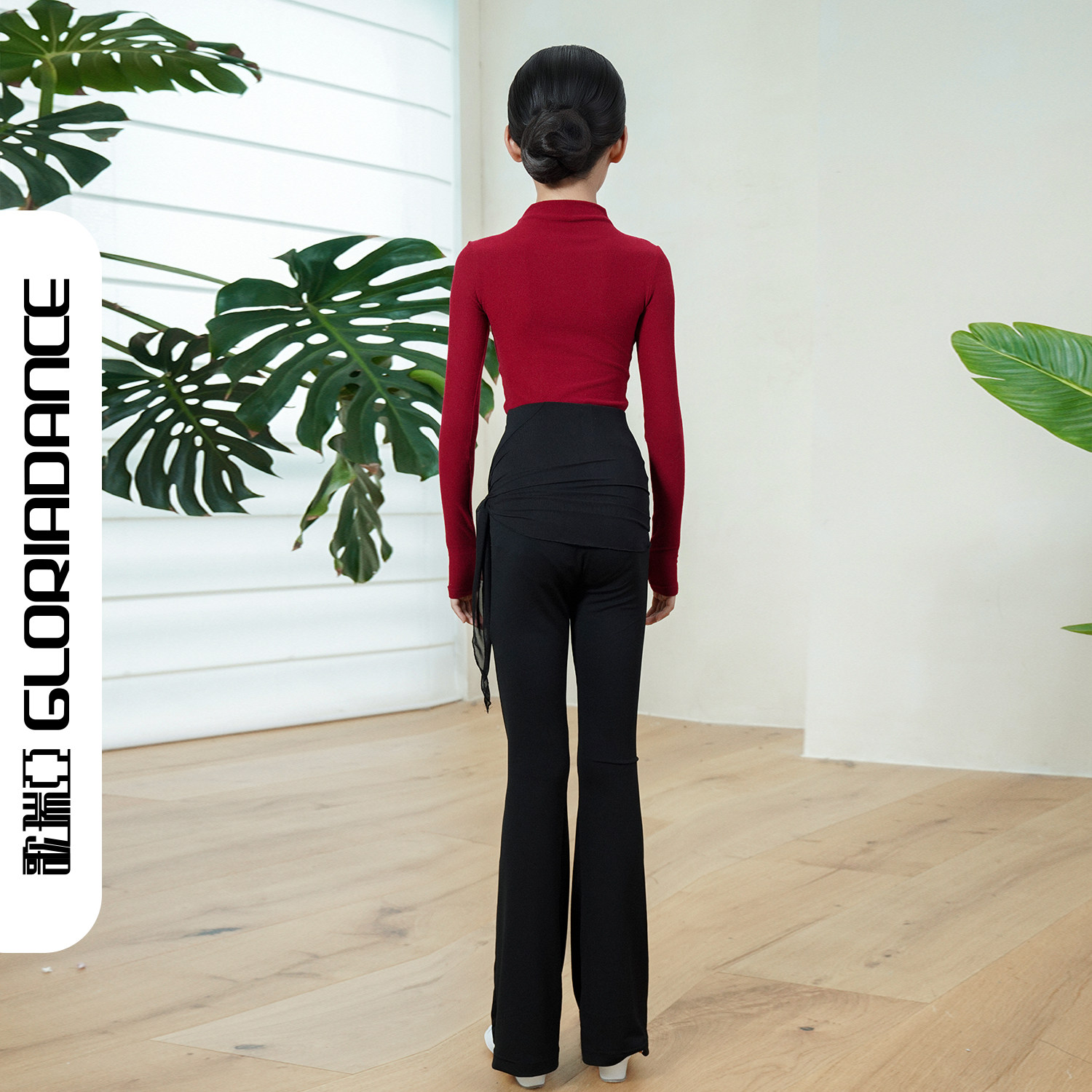 歌瑞亚拉丁舞服套装女儿童日常舞蹈练功长裤高领长袖上衣训练功服,淘宝优惠券,粉丝福利购,淘宝优惠卷