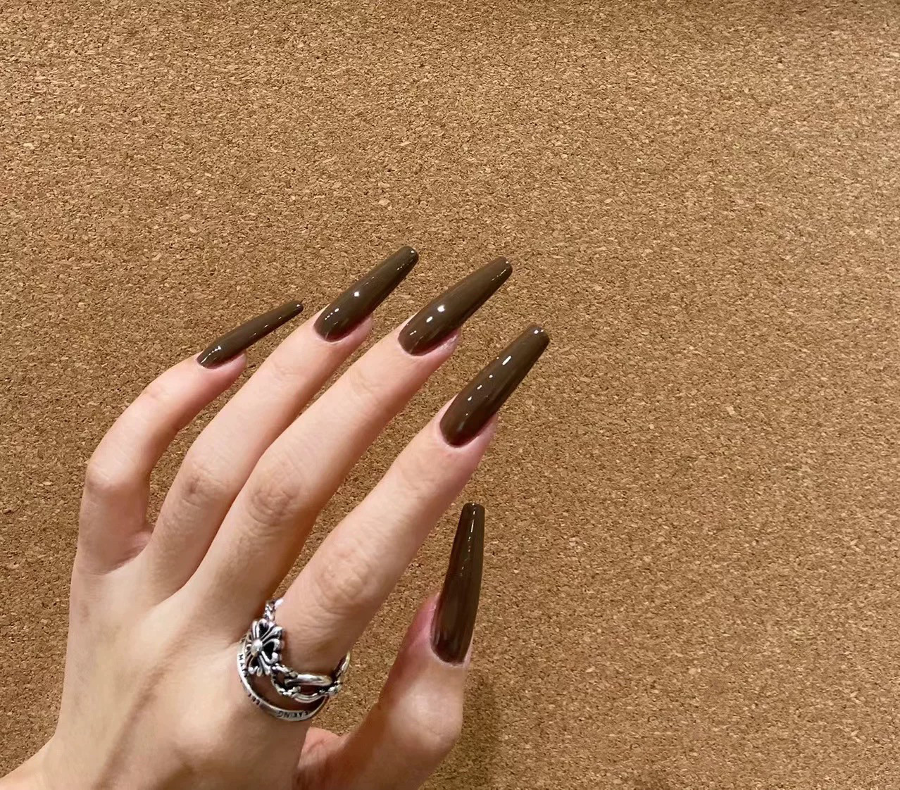 【手工美甲】成品欧美长款显白玫红色穿戴甲可拆卸假指甲贴片纯色,淘宝优惠券,粉丝福利购,淘宝优惠卷