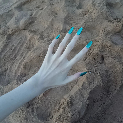 手工穿戴甲绝美墨尔本猫眼美甲贴片爆闪高级感玻璃珠指甲显白防水 - 图0