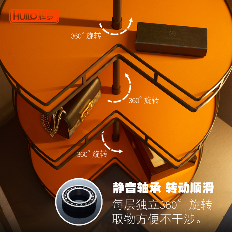 衣柜转角旋转衣架360度衣帽间多功能裤架拉篮置物架裤抽五金配件 - 图3