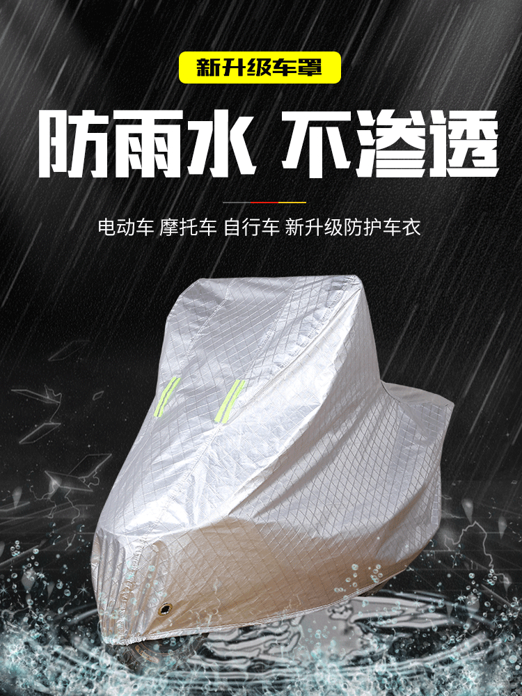 哈雷戴维森肥仔FatBoy摩托车专用防雨防晒加厚遮阳牛津布车衣罩套-图0