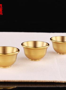纯铜八供杯小茶杯净水杯圣水供佛杯财神酒杯佛堂供具7个包邮新