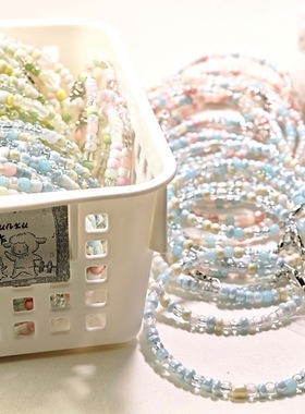 便宜米珠手链友谊学生彩色手串闺蜜多巴胺小众diy纯手工开学毕业