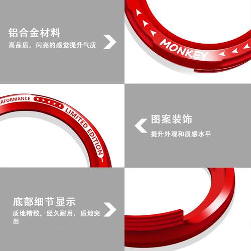 适用本田CT125 Z125 monkey125改装仪表罩仪表保护壳铝合金仪表圈 - 图0