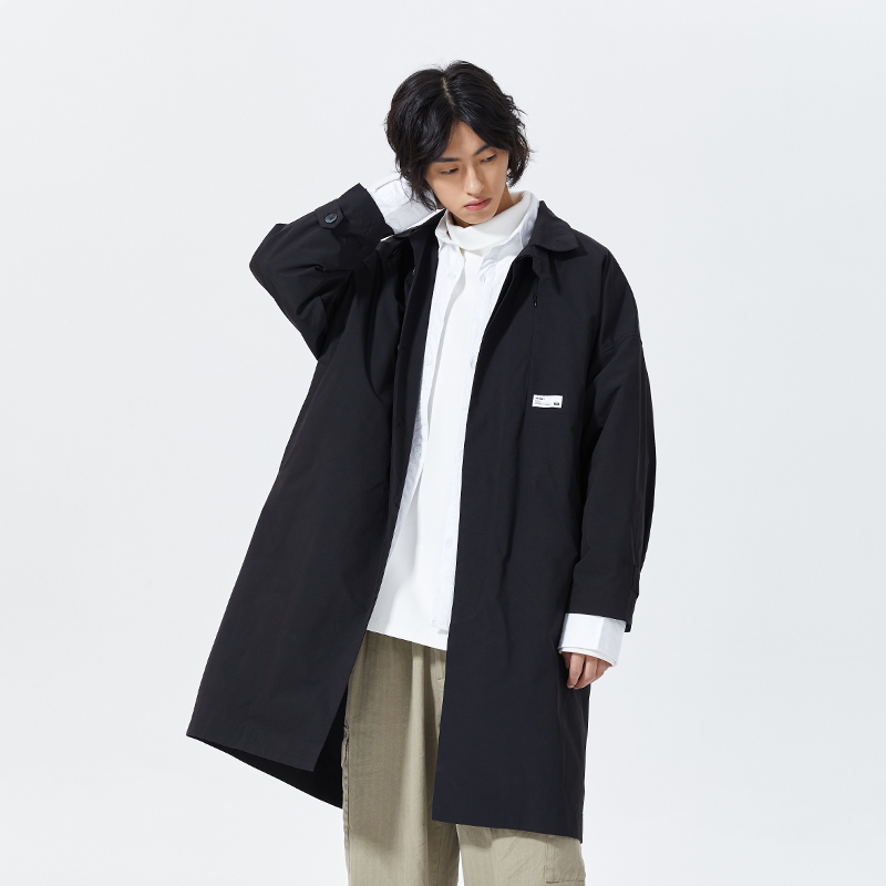 PSO 长款过膝大衣男宽松潮流帅气情侣风衣秋装日系休闲外套 Brand PSO 长款过膝大衣男宽松潮流帅气情侣风衣秋装日系休闲外套 Brand