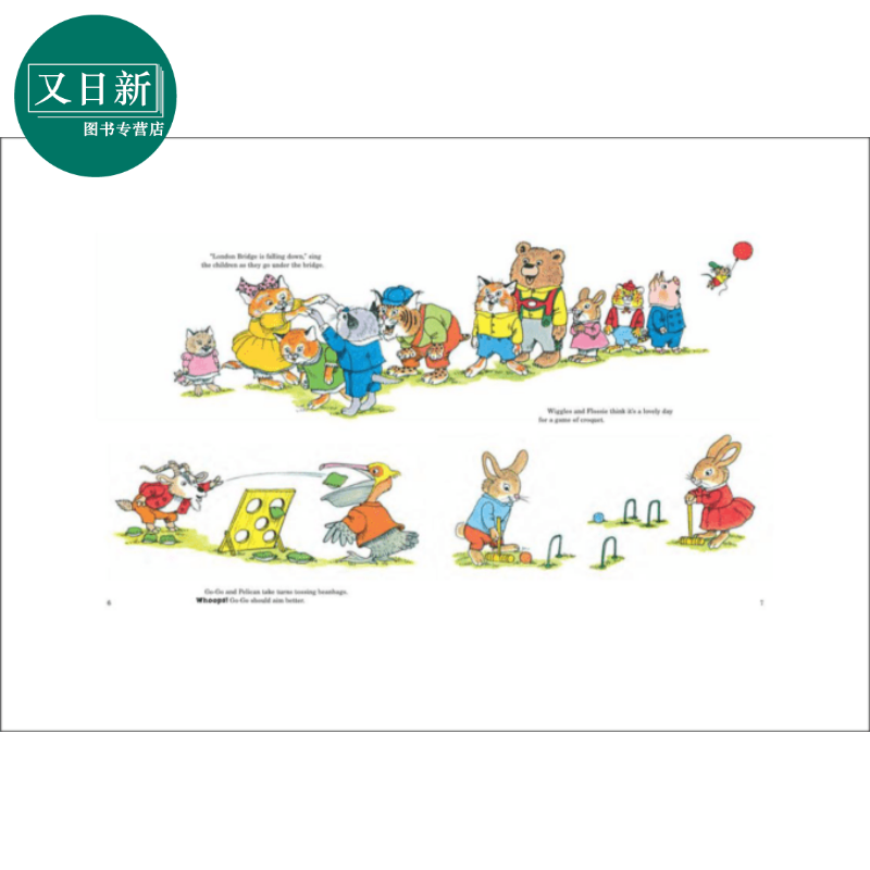 Richard Scarry 理查德 斯凯瑞故事集3册套装 英文儿童绘本 Lowly Worm Busy Year Peasant Pig Terrible Dragon 又日新 - 图3